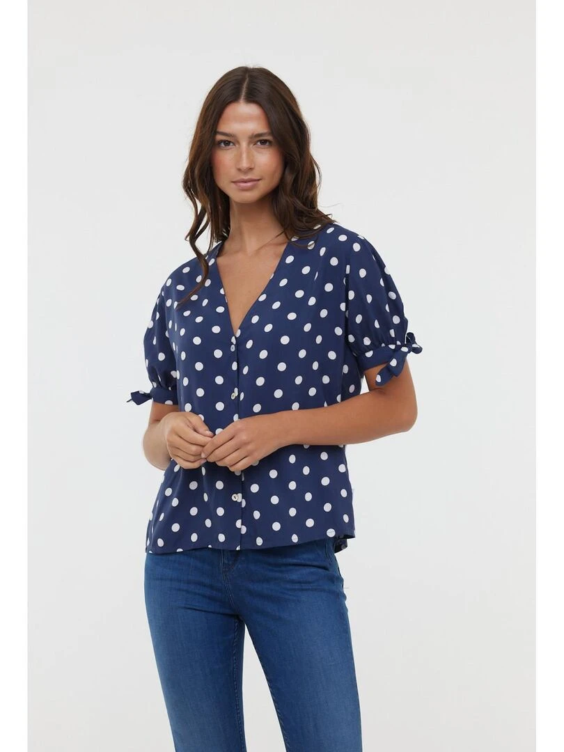 Lee Cooper Chemise manches courtes viscose regular DISIA MC Bleu marine