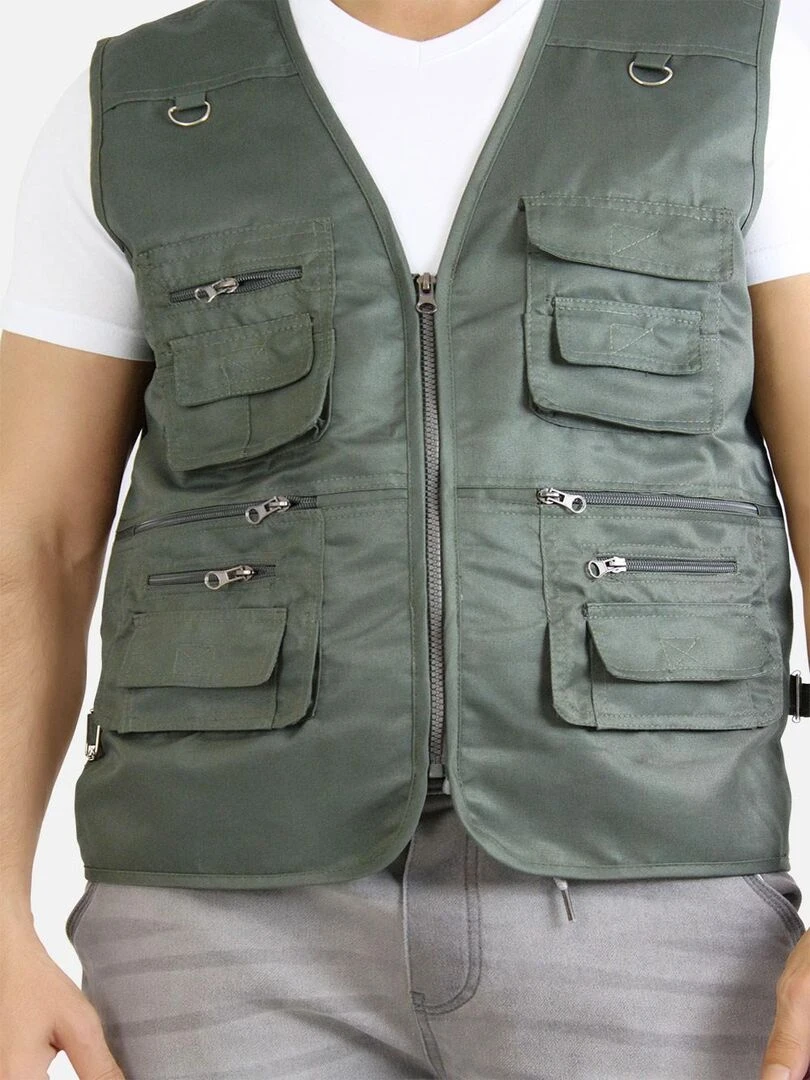 Gilet de pêche Kebello Vert
