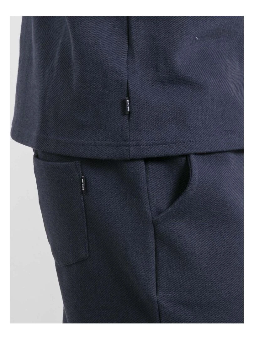 Chemise manches courtes maille coton DATACUBA   Bleu marine