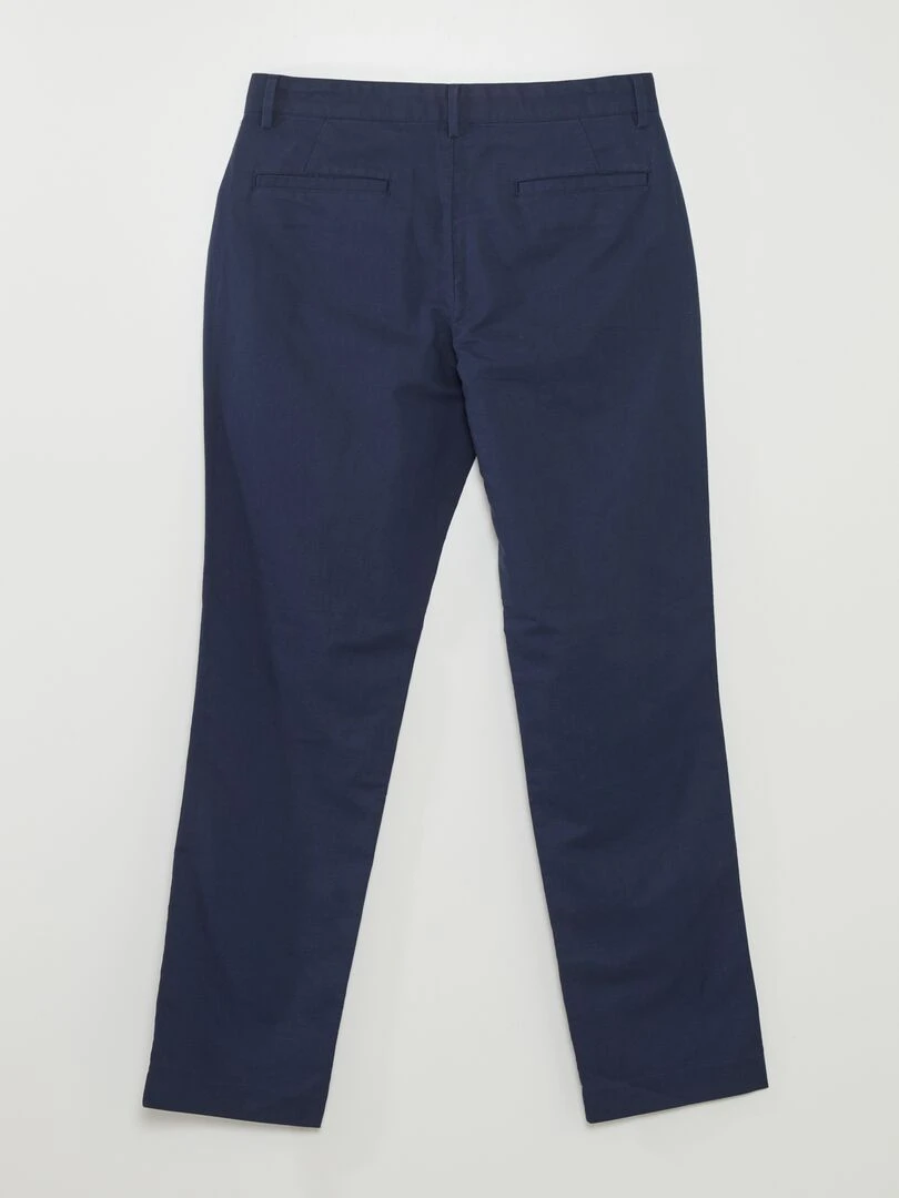 Pantalon chino droit Bleu marine
