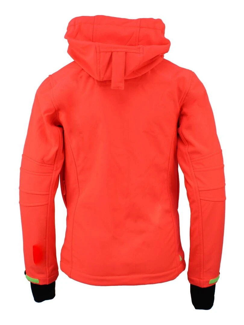 Blouson softshell fille GAMALA PEAK MOUNTAIN Orange corail