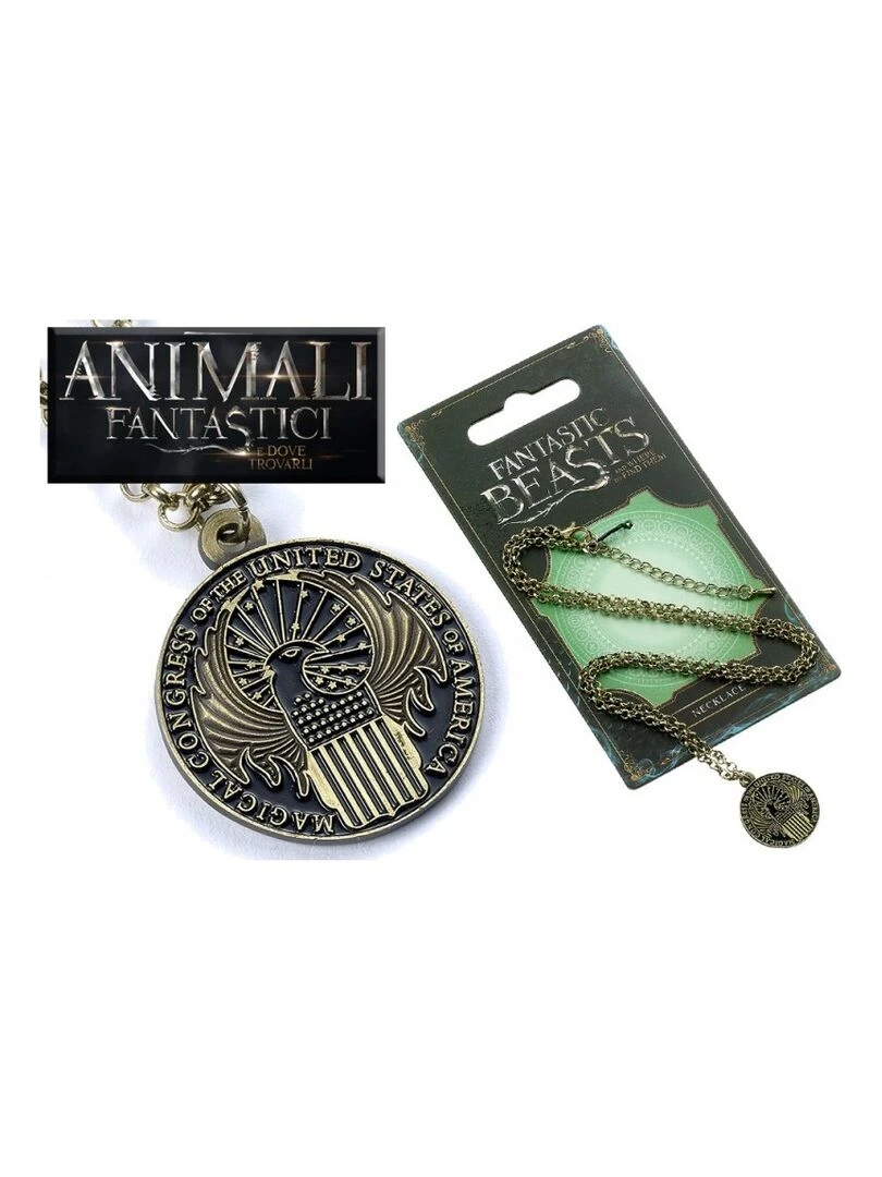 Les Animaux fantastiques pendentif et collier Magical Congress Doré/or
