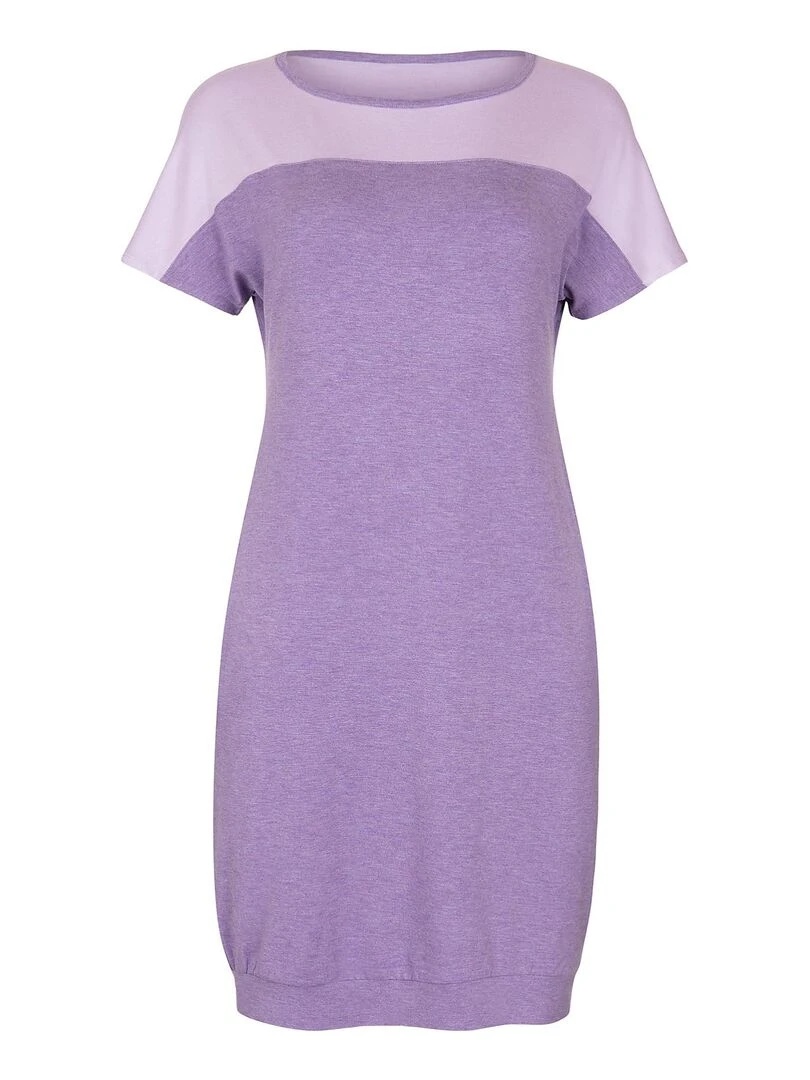 Chemise de nuit manches courtes Laura   Violet