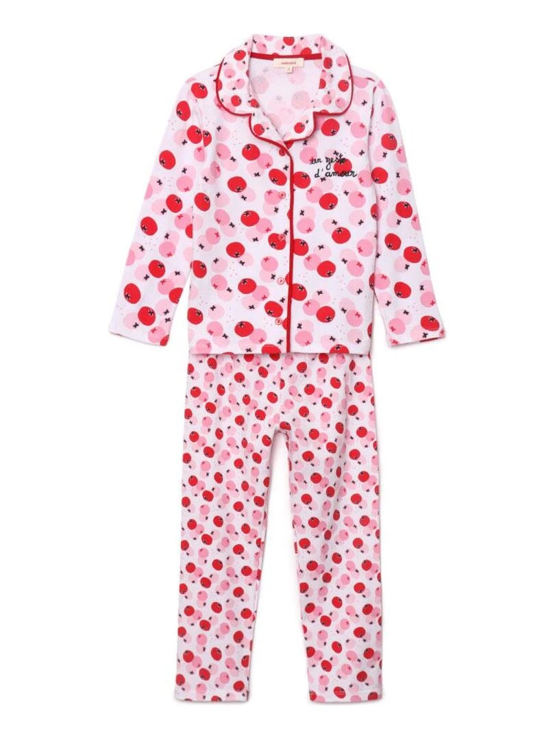 Pyjama long un zeste d'amour 10 ans 95% Coton / 5% Elasthanne Rose Rose