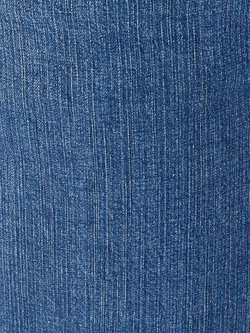 Pantacourt jean extensible 5 poches.   Damart   Bleu foncé