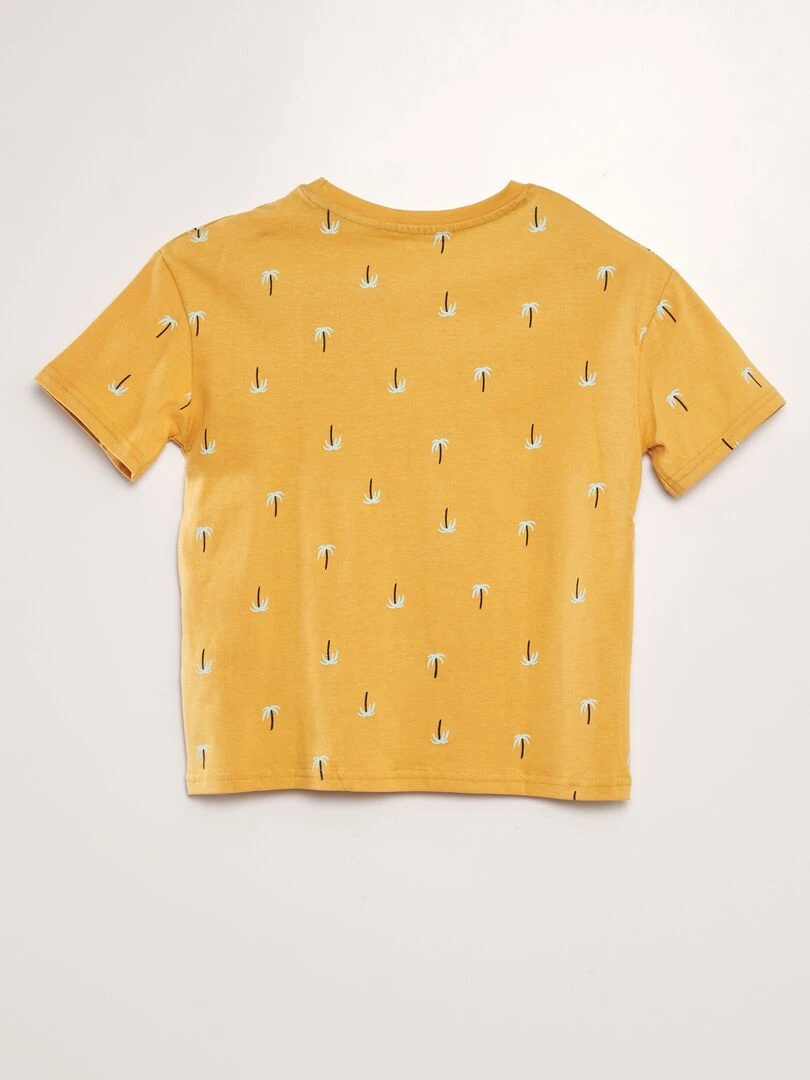T shirt loose imprimé   Jaune