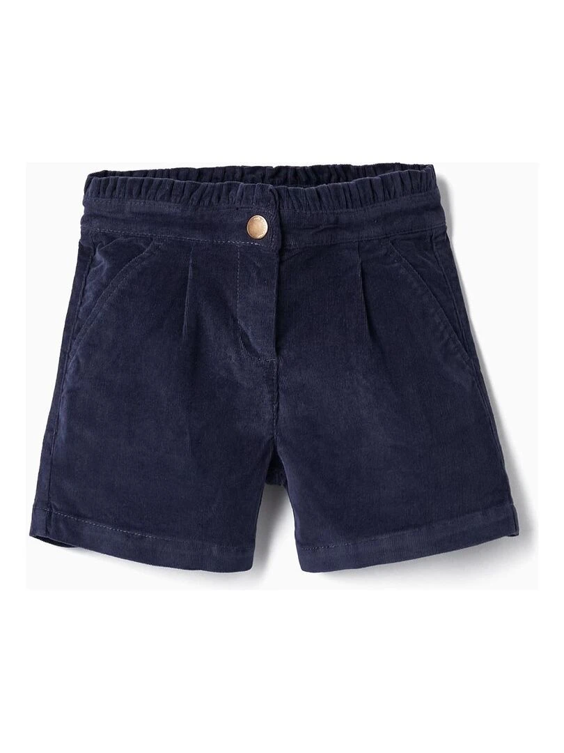 Shorts en velours côtelé pour fille LITERATURE CLUB Bleu foncé