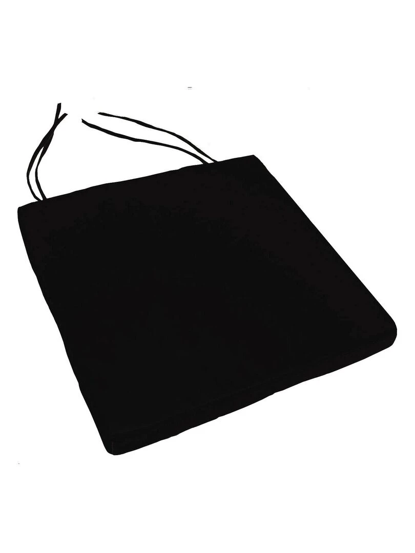 Galette de chaise déhoussable en toile outdoor Noir