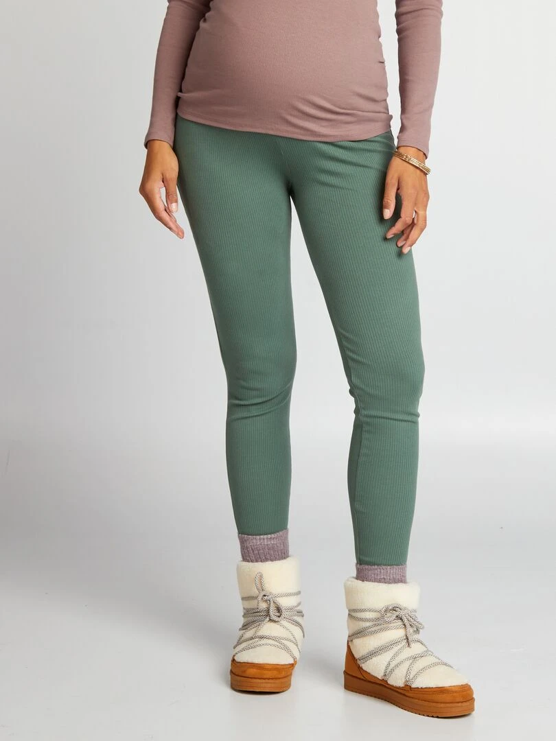 Legging maternité vert grisé
