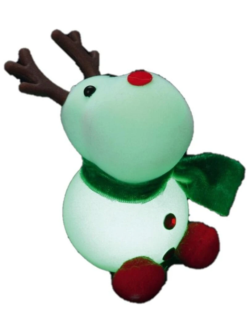 Renne lumineux echarpe verte Blanc
