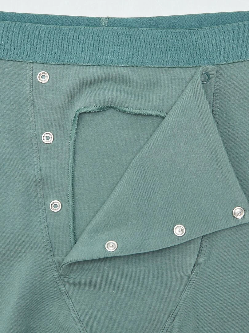 Lot de 2 boxers avec ouverture à pressions   So Easy   Bleu/vert