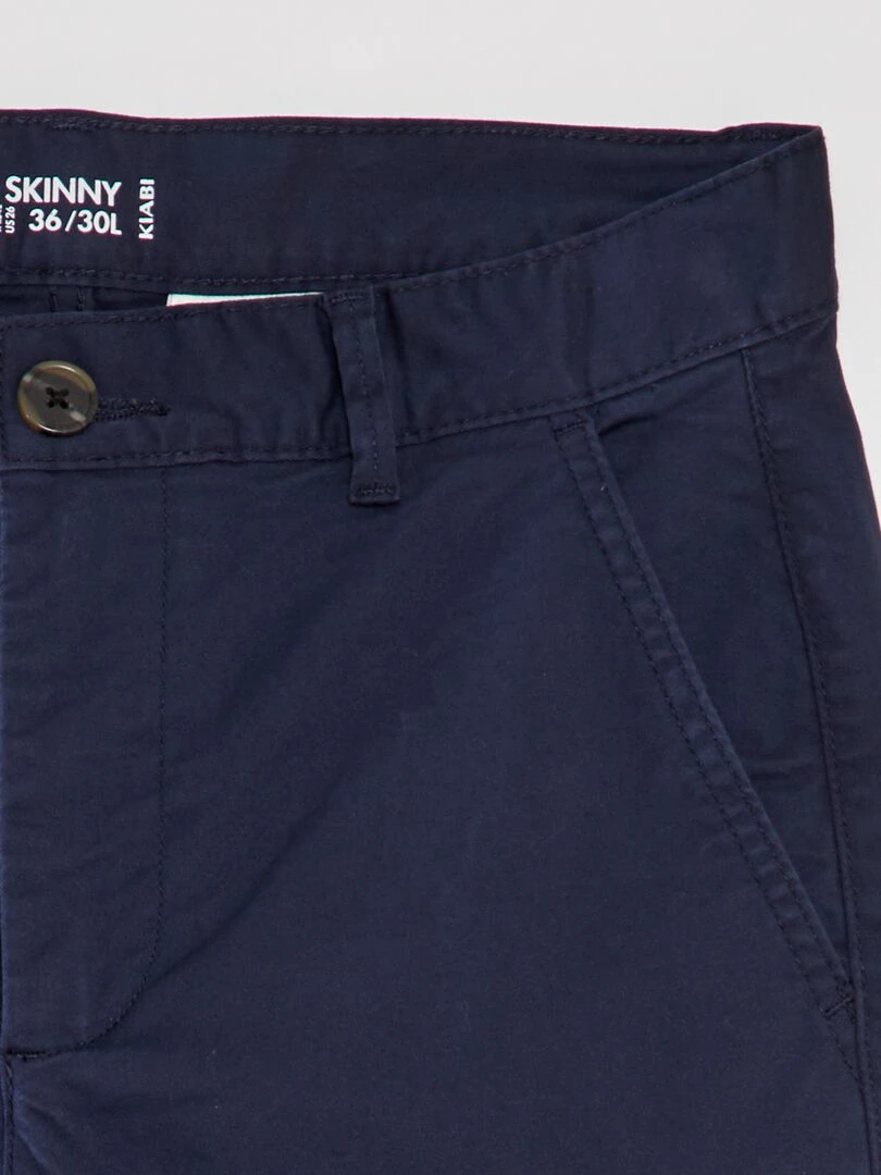 Chino skinny L30   bleu marine