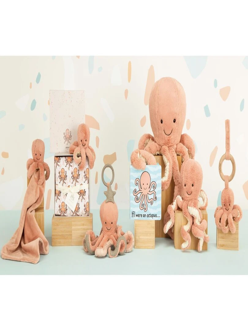 Peluche Odell Octopus Little   L: 11 cm x l : 11 cm x H: 23 cm   Blanc