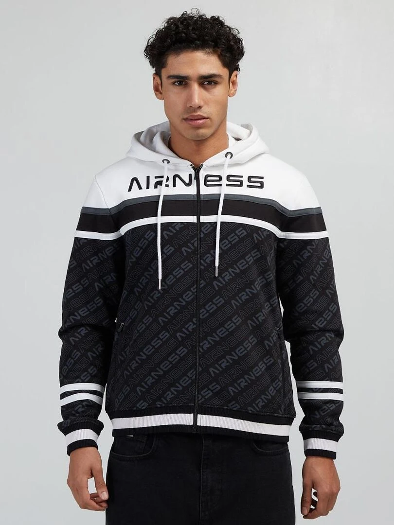 HOODIE ZIPPE URGENT Airness Noir