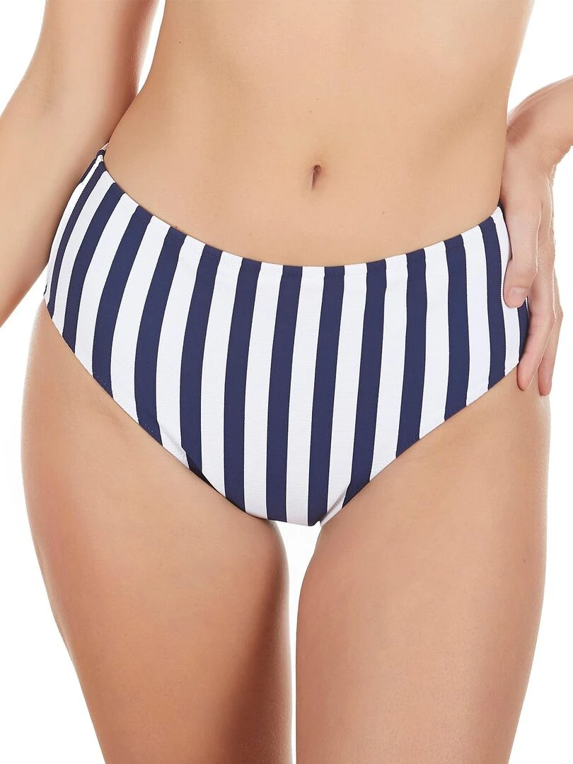 Bas maillot de bain taille haute Rayas Marineras bleu Bleu