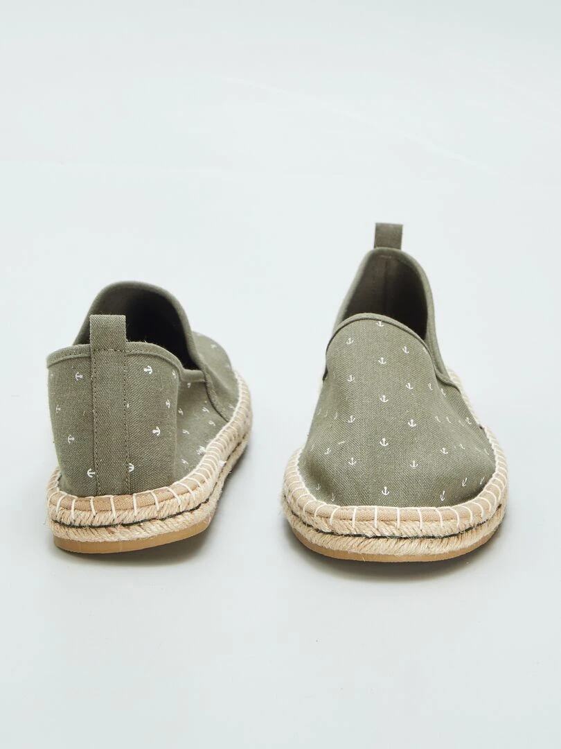 Espadrilles à imprimés   Kaki