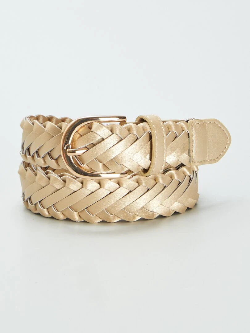 Ceinture tressée Doré