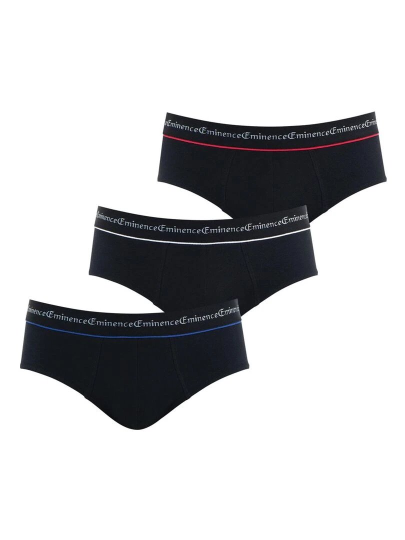 Lot de 3 slips homme Business Noir