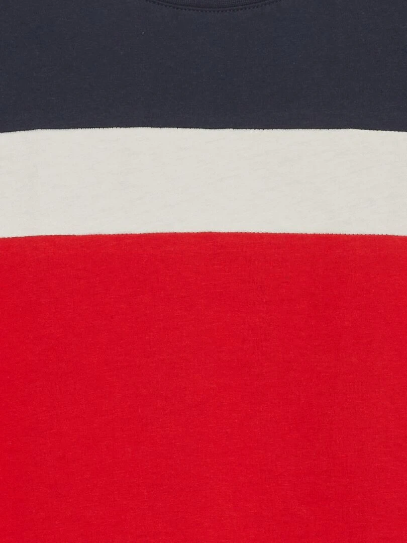 Tee shirt colorblock Rouge