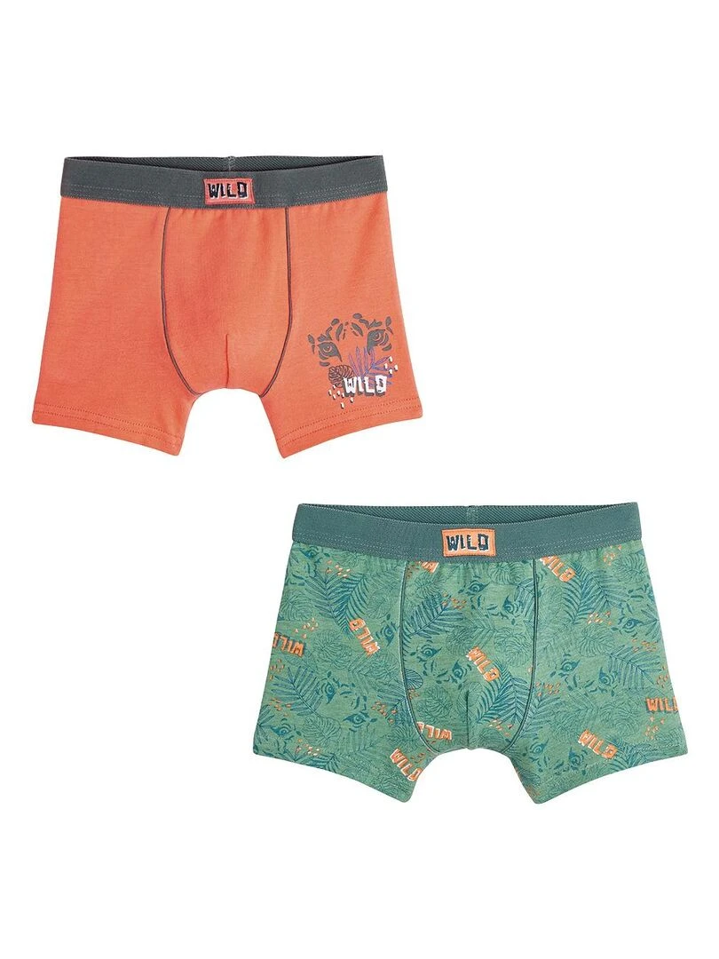 Lot de 2 boxers garçon Spencer Vert