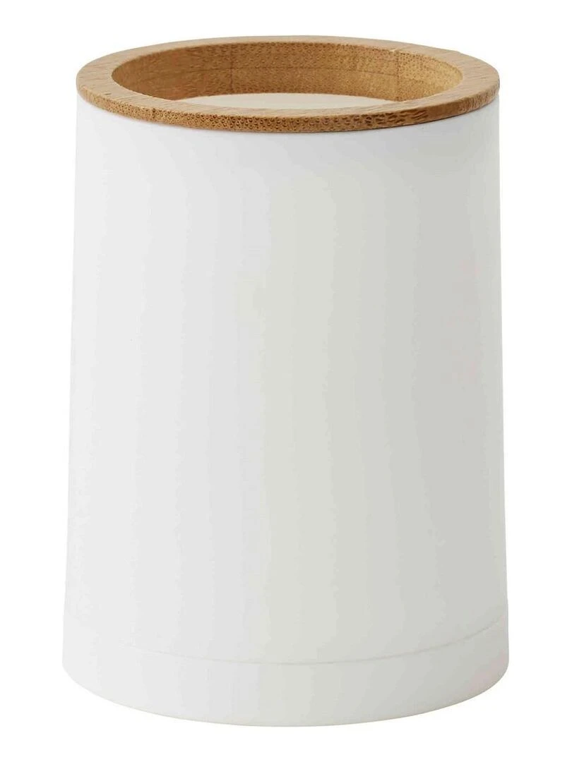 Guy Levasseur   Set de salle de bain  en plastique et bambou   Blanc