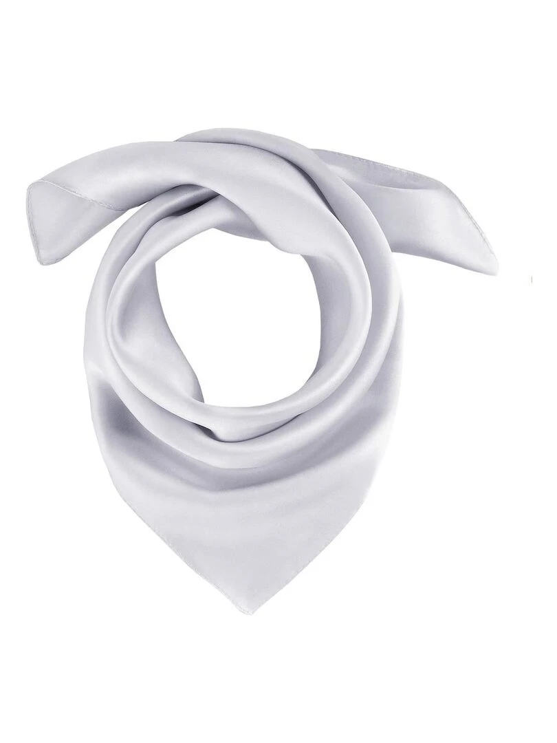 Carré de soie Piccolo uni Argent
