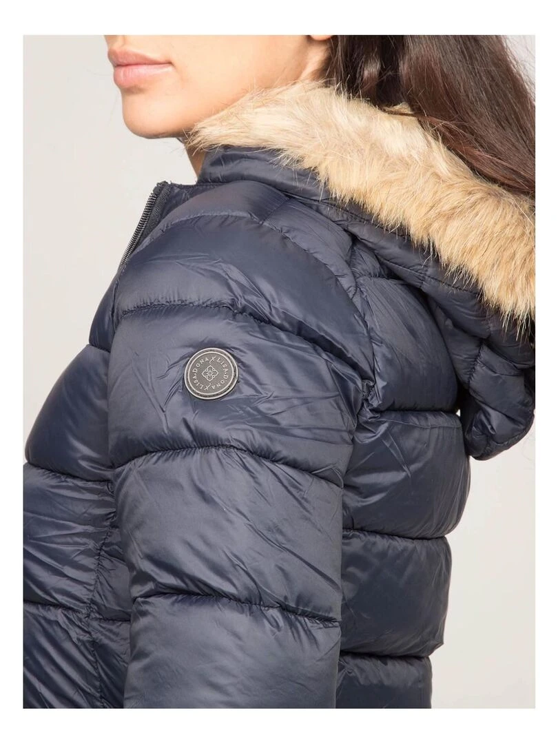 Doudoune légère capuche UBEXY   Bleu marine