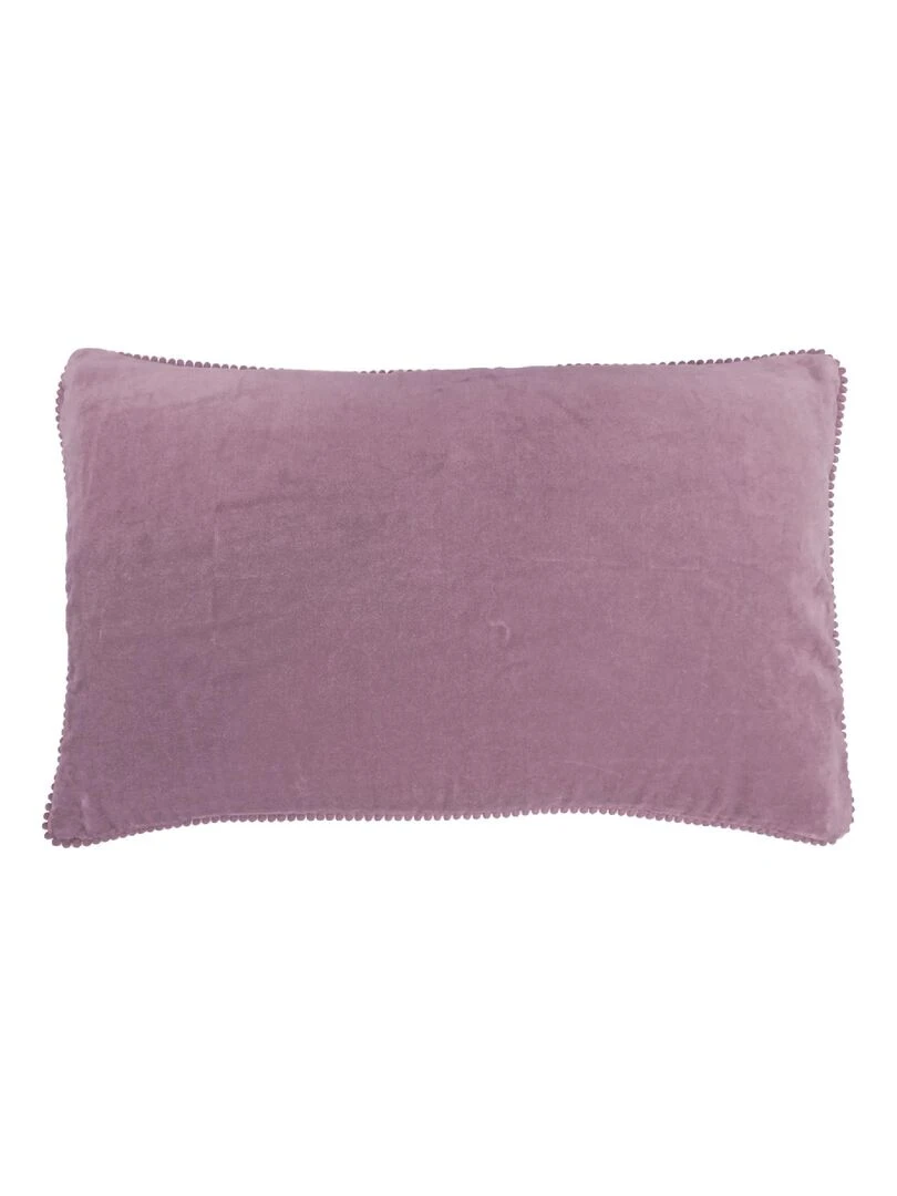 Coussin en velours avec contour perlé 'Deko&co' Parme