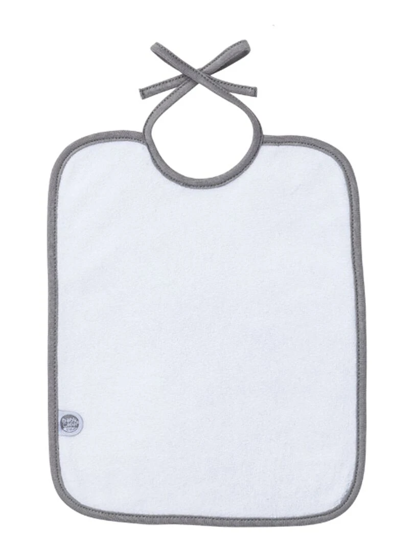 Lot de 3 bavoirs bio Jeune Pousse   naissance   Blanc