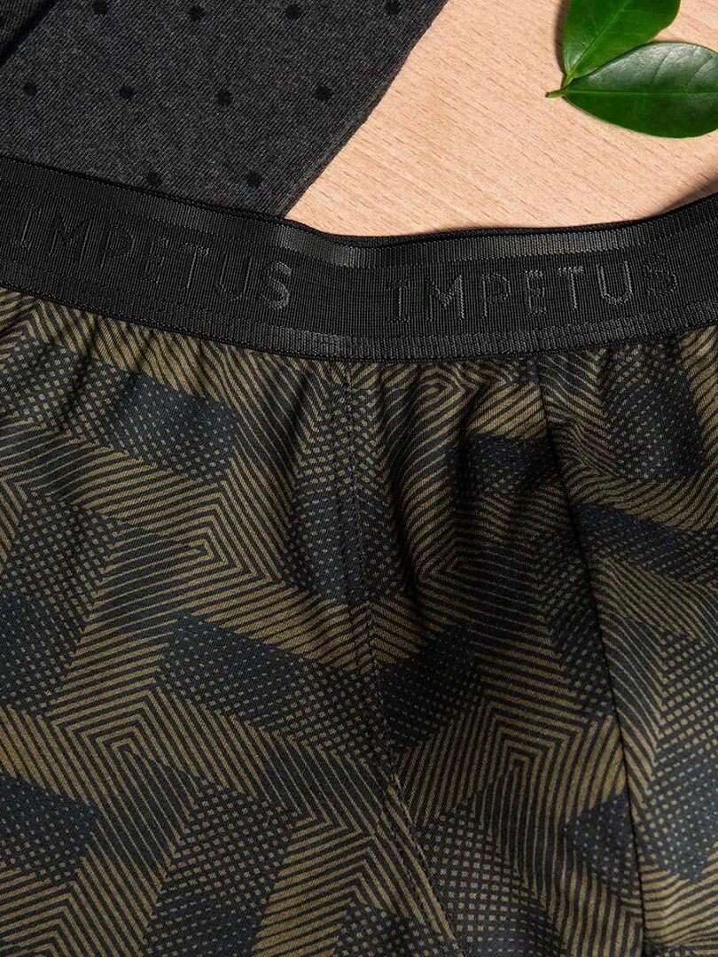 Boxer homme en coton et modal à motif géométrique Isamu   Marron