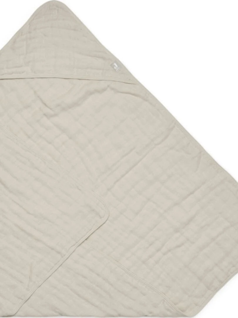 Cape de bain en coton froissé nougat (75 x 75 cm)   Beige