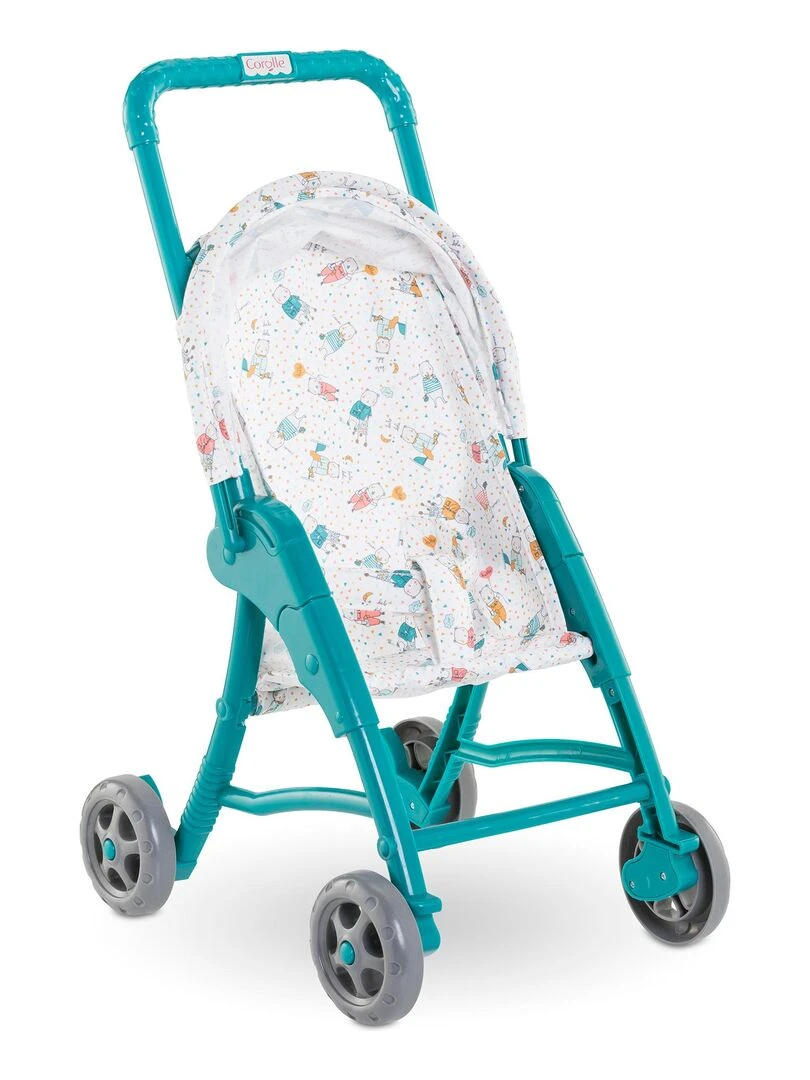 Poussette Oursons pour poupon 30 cm   Bleu