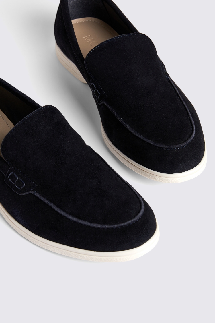 Lewisham Navy Suede Casual Loafers   Buy Online at Moss