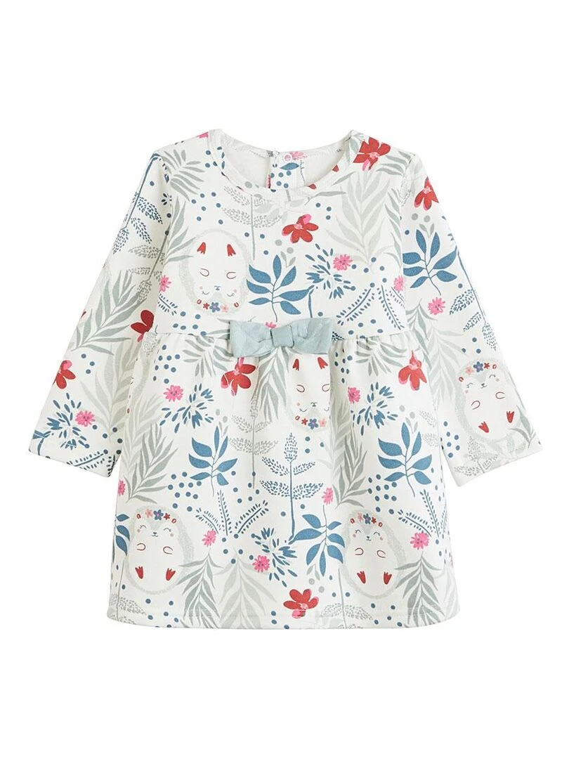 Robe en molleton bébé fille Lina Ecru