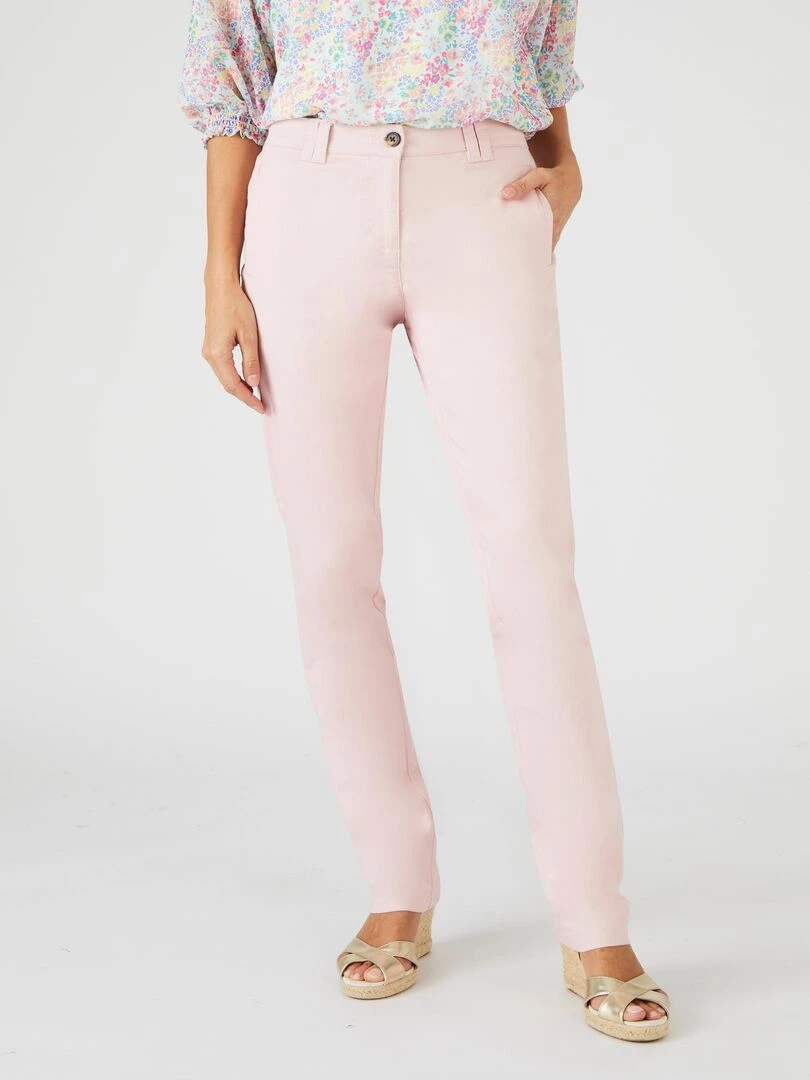 Pantalon chino Damart Rose pâle