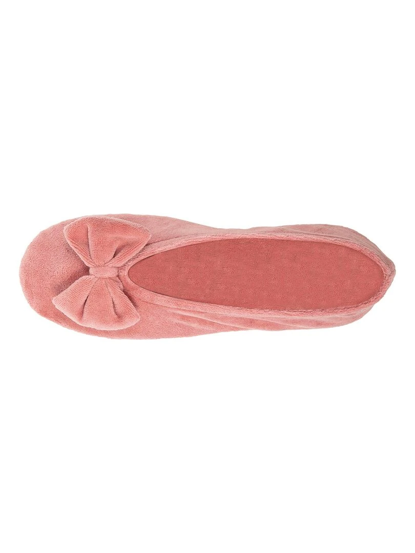 Chaussons ballerines Femme Noeud Rose   Rose