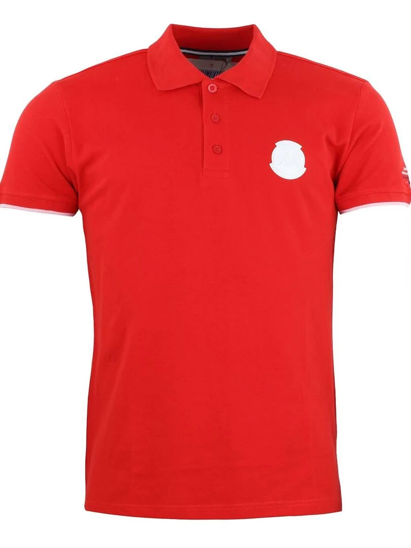 Polo manches courtes homme CORNELIUS PEAK MOUNTAIN Rouge
