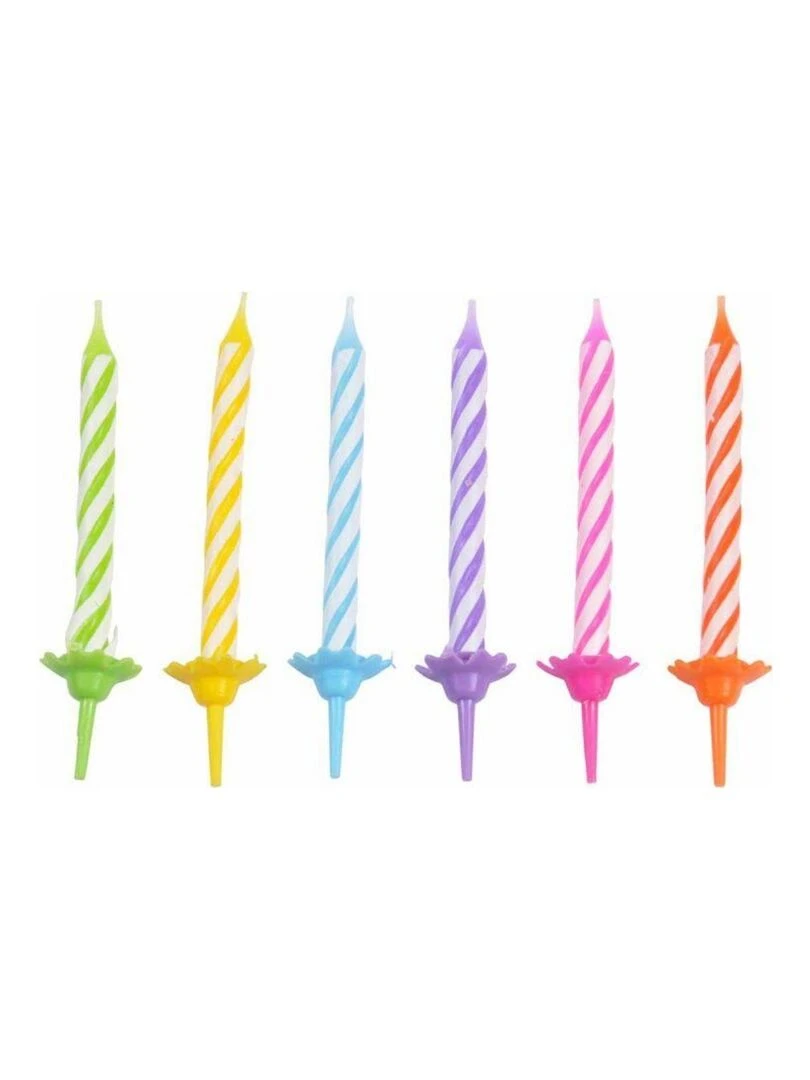 Set de 24 bougies d anniversaire Multicolore