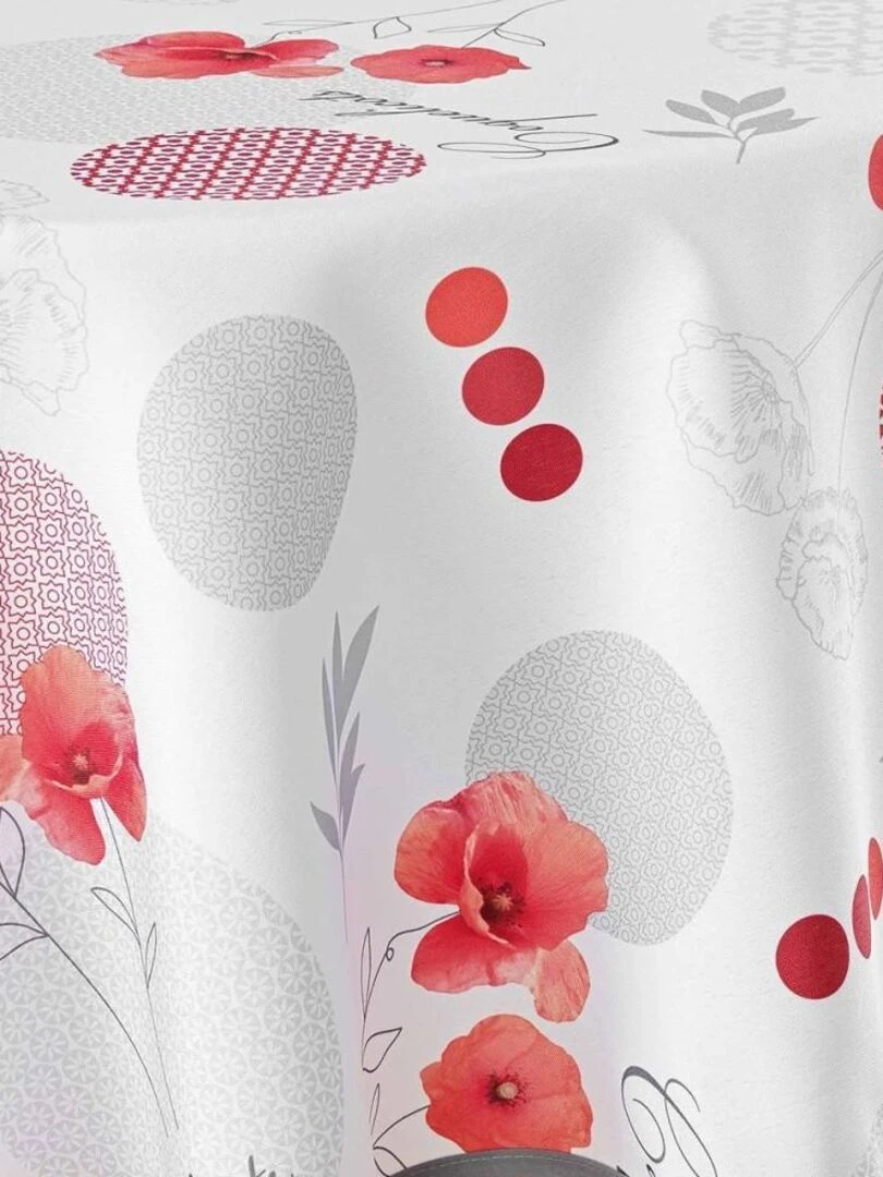 Nappe ronde D180 Pavotine Blanc