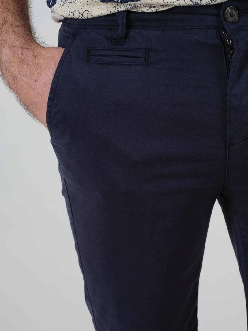 Bermuda pour homme avec poche à l'italienne 'Deeluxe'   Bleu marine
