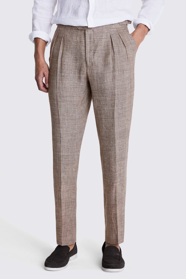 Italian Tailored Fit Off White Check Jacket    Buy Online at Moss