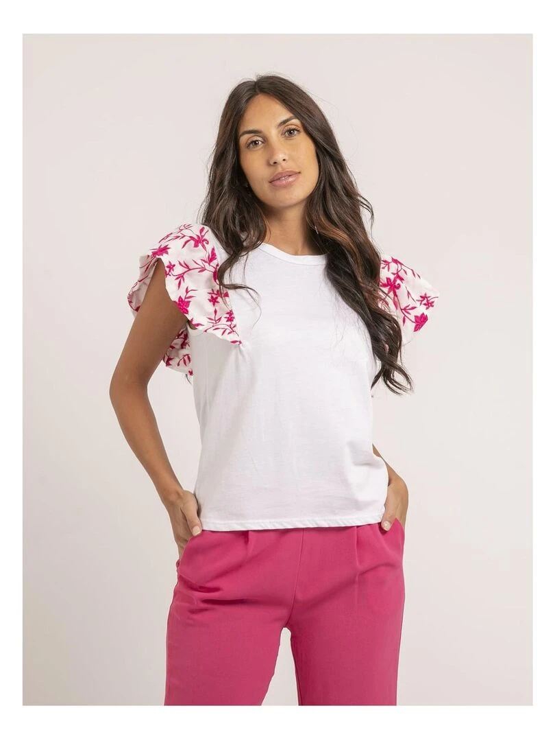 T shirt sans manches FARLI Rose