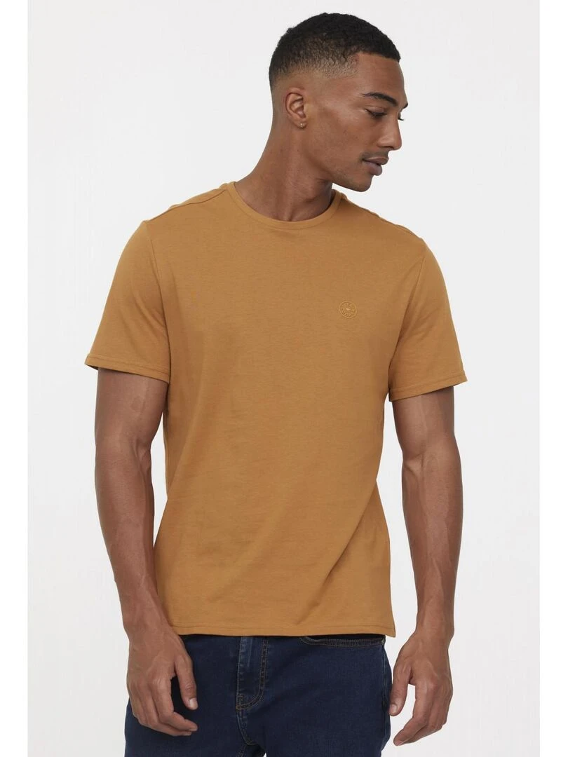 Lee Cooper T Shirt manches courtes coton regular AREO Camel