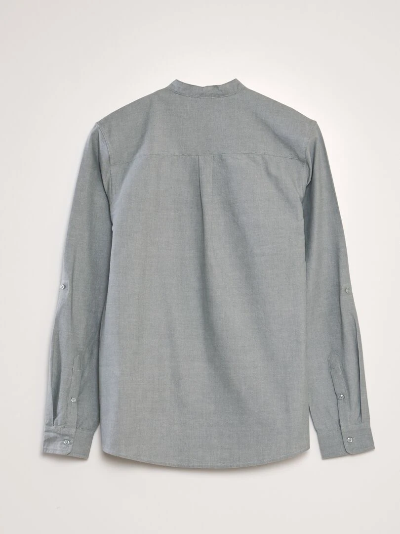 Chemise oxford col mao   Vert