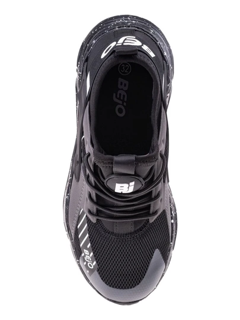 Bejo Baskets Slikter pour enfants et adolescents   Noir Gris Gris