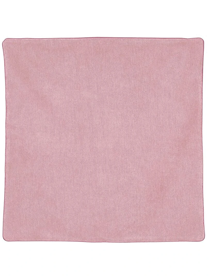 Housse de coussin passepoilée Effet velours Vieux rose