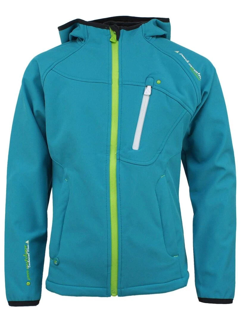 Blouson softshell fille GANSO PEAK MOUNTAIN Bleu turquoise