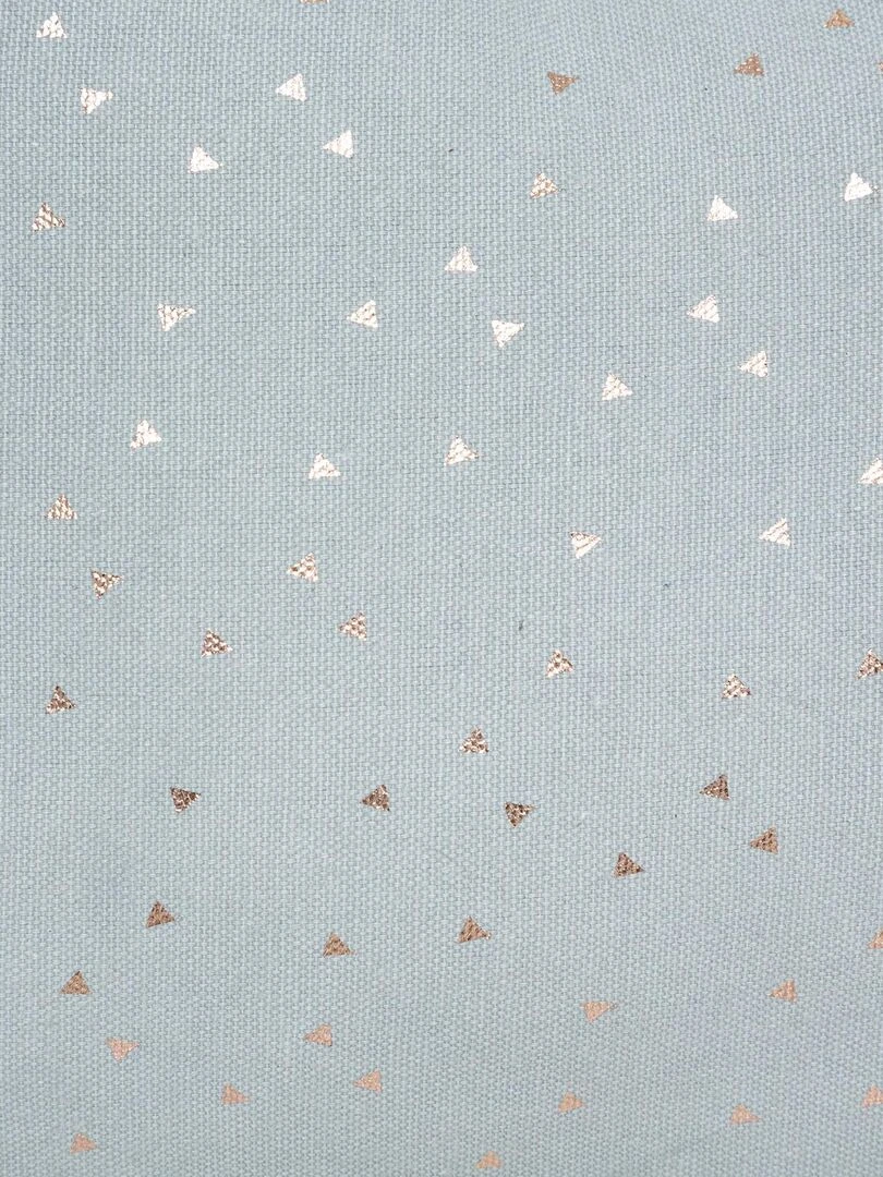 Coussin étoile à motifs métallisés   Bleu ciel