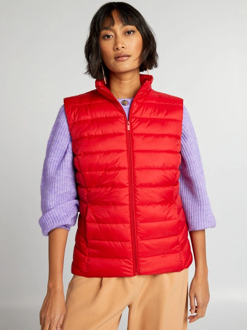 Doudoune sans manches   Rouge