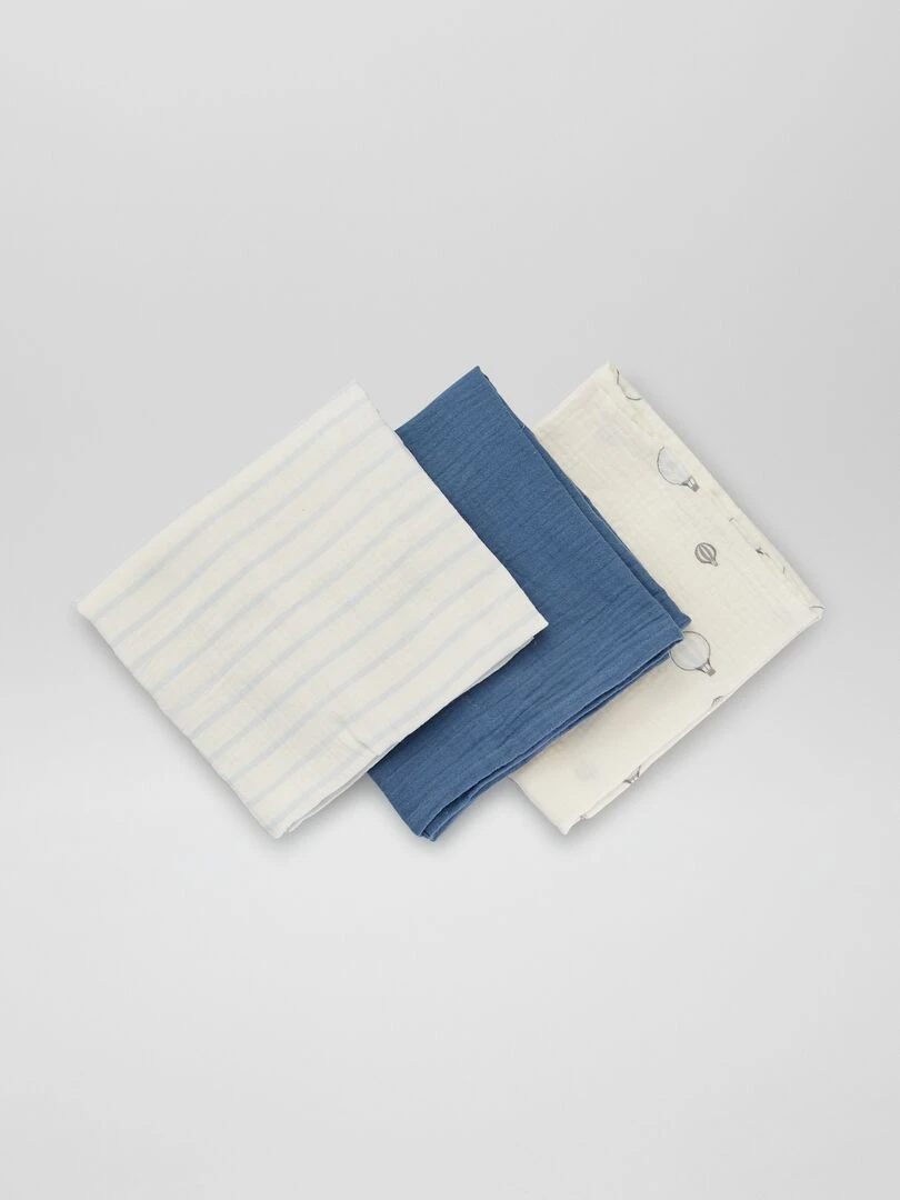 Ensemble sweat + pantalon + bavoir   Bleu/blanc